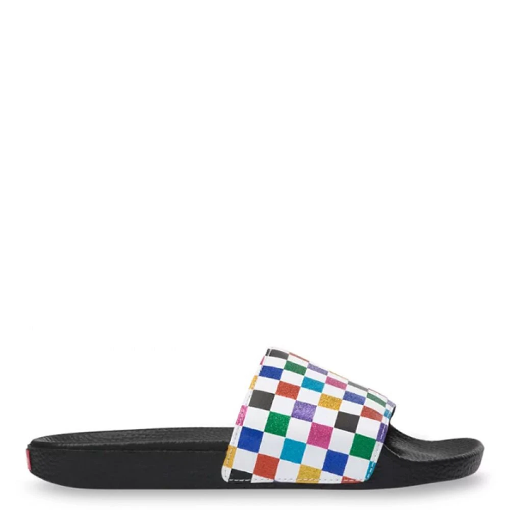 Vans Women's Glitter Slide-On In Checkerboard-Multi 1 Vans Women's Glitter Slide-On In Checkerboard-Multi