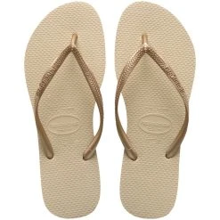 Havaianas Women's Slim Flip Flop In Sand Gold