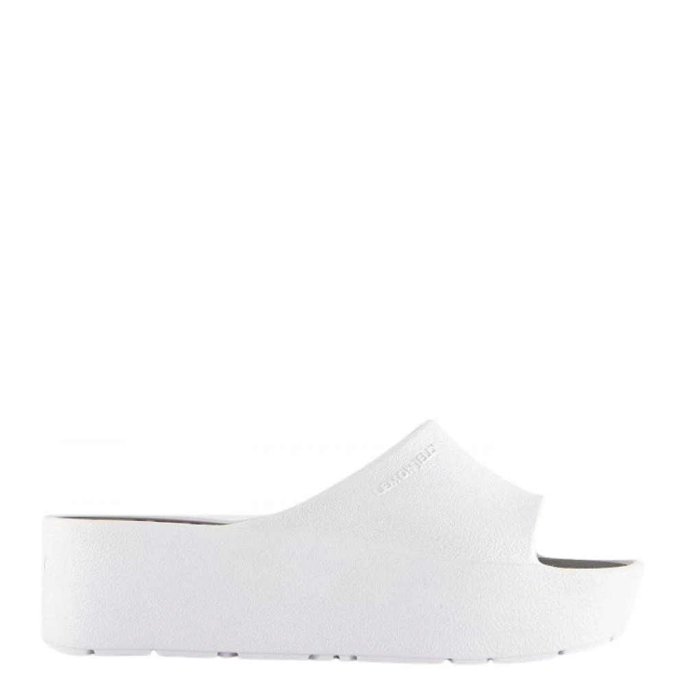 Lemon Jelly Women's Sunny Platform Slides In Pearl Metal 1 Lemon Jelly Women's Sunny Platform Slides In Pearl Metal