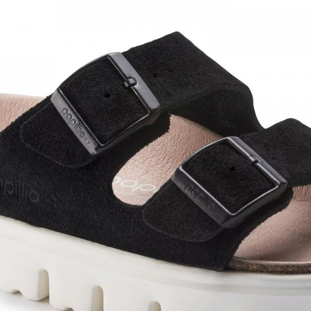 Birkenstock Women's Arizona Platform In Chunky Suede Black (Narrow Width) 4 Birkenstock Women's Arizona Platform In Chunky Suede Black (Narrow Width) - Image 4