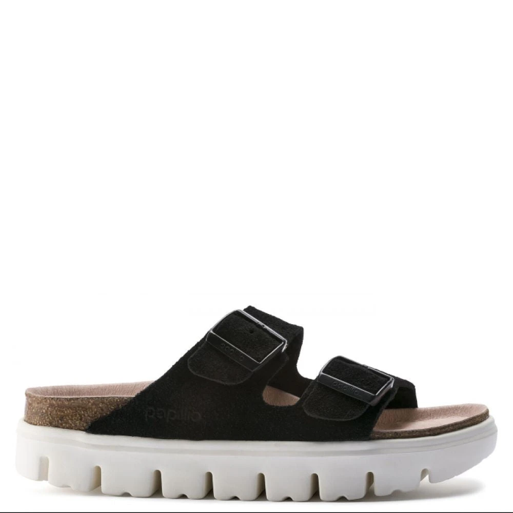 Birkenstock Women's Arizona Platform In Chunky Suede Black (Narrow Width) 1 Birkenstock Women's Arizona Platform In Chunky Suede Black (Narrow Width)