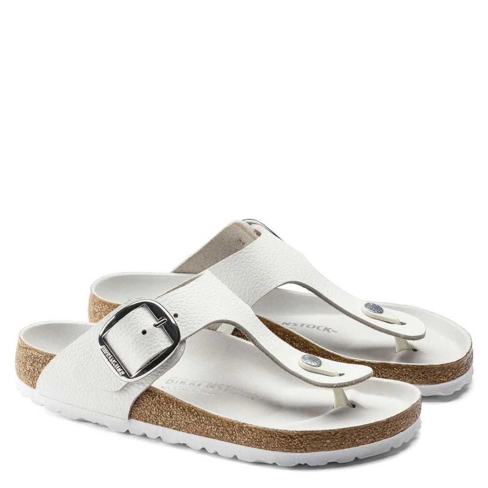 Birkenstock Women's Big Buckle Gizeh Leather In White 2 Birkenstock Women's Big Buckle Gizeh Leather In White - Image 2