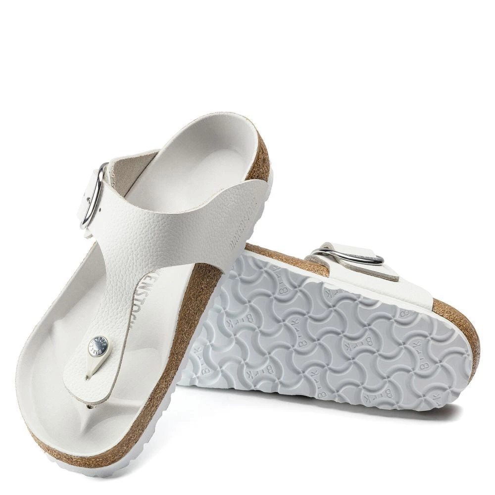 Birkenstock Women's Big Buckle Gizeh Leather In White 3 Birkenstock Women's Big Buckle Gizeh Leather In White - Image 3