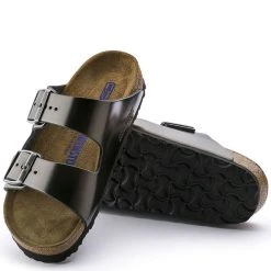 Birkenstock Women's Arizona Softbed Leather In Metallic Anthracite (Narrow Width) 7 Birkenstock Women's Arizona Softbed Leather In Metallic Anthracite (Narrow Width) -Birkenstock Shop 1 0 1000295 4 1100x