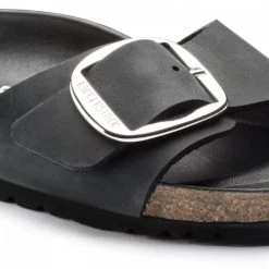 Birkenstock Women's Madrid Big Buckle Oiled Leather In Black (Narrow Width) 10 Birkenstock Women's Madrid Big Buckle Oiled Leather In Black (Narrow Width) -Birkenstock Shop 1 0 1006523 detail 1 1100x