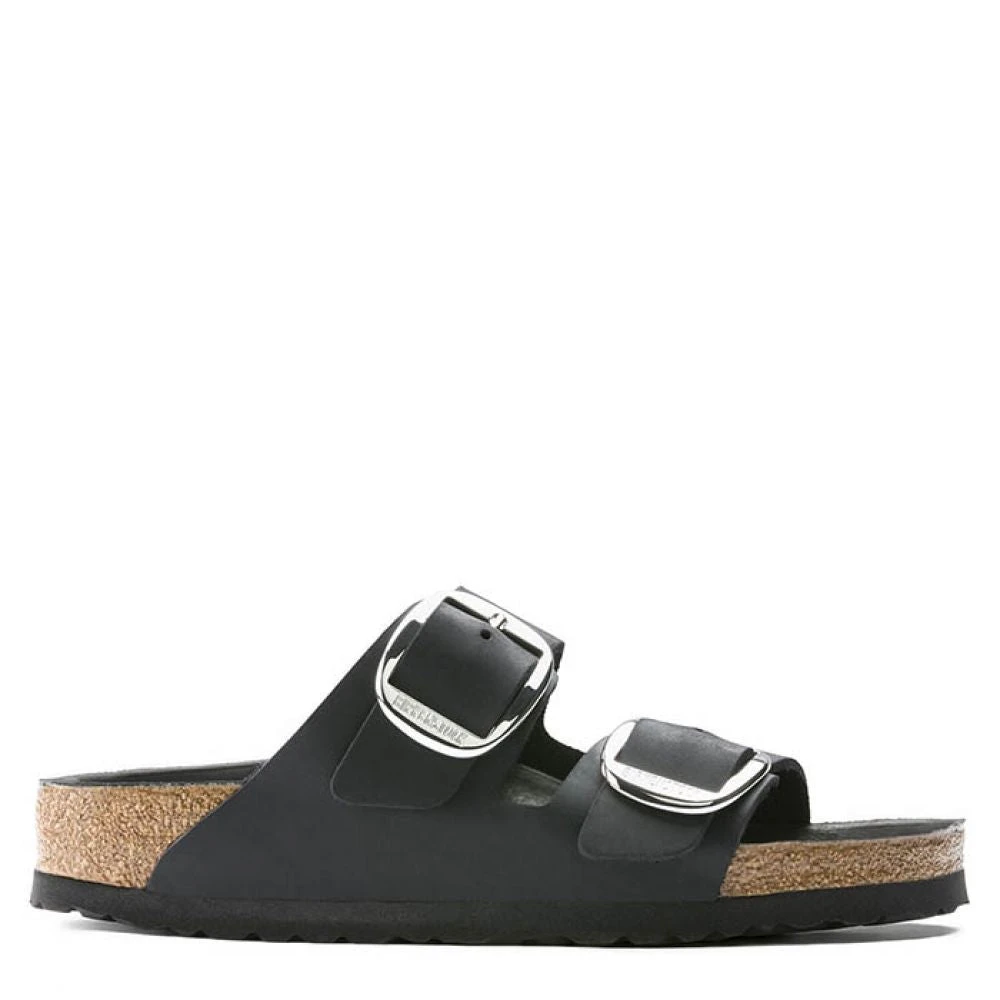 Birkenstock Women's Arizona Big Buckle Oiled Leather In Black (Narrow Width) 1 Birkenstock Women's Arizona Big Buckle Oiled Leather In Black (Narrow Width)