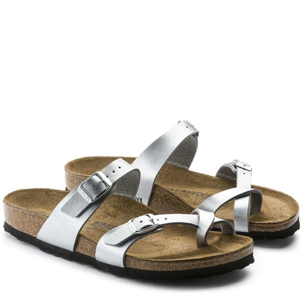 Birkenstock Mayari Birko-Flor In Silver 3 Birkenstock Mayari Birko-Flor In Silver - Image 3