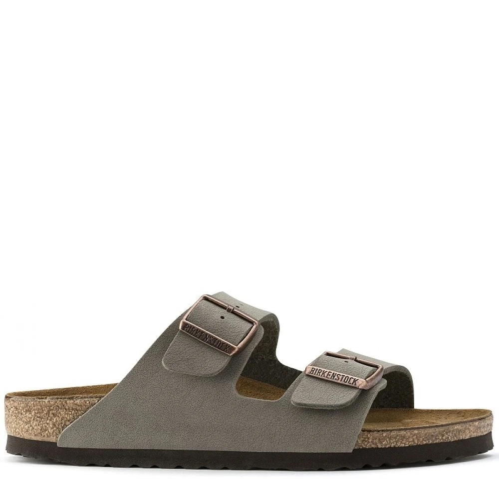 Birkenstock Arizona Birkibuc In Stone (Narrow Width) 1 Birkenstock Arizona Birkibuc In Stone (Narrow Width)