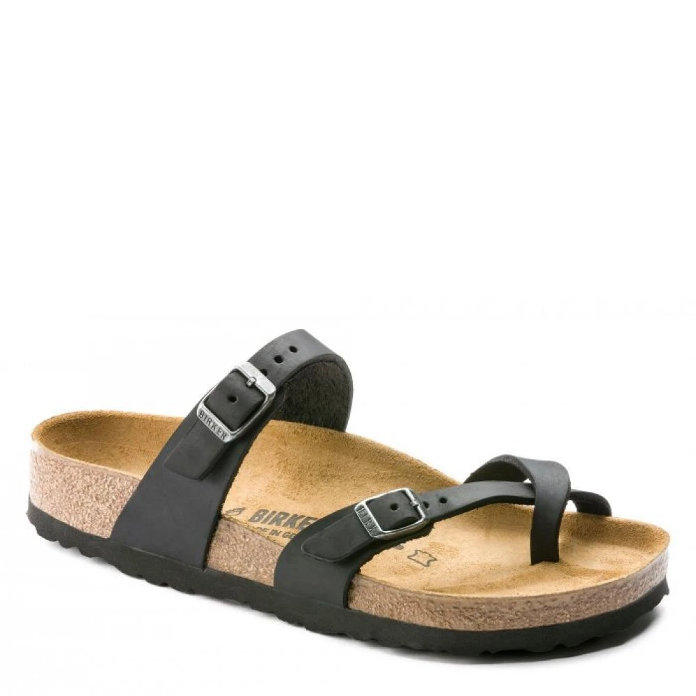 Birkenstock Women's Mayari Oiled Leather In Black 2 Birkenstock Women's Mayari Oiled Leather In Black - Image 2