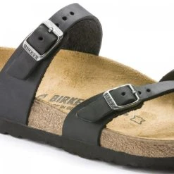 Birkenstock Women's Mayari Oiled Leather In Black 10 Birkenstock Women's Mayari Oiled Leather In Black -Birkenstock Shop 1 7 171481 detail 1 1100x