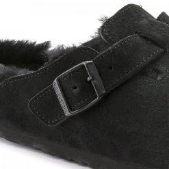 Birkenstock Boston Shearling Suede Leather In Black 8 Birkenstock Boston Shearling Suede Leather In Black -Birkenstock Shop 2 5 259883 detail 1 1100x