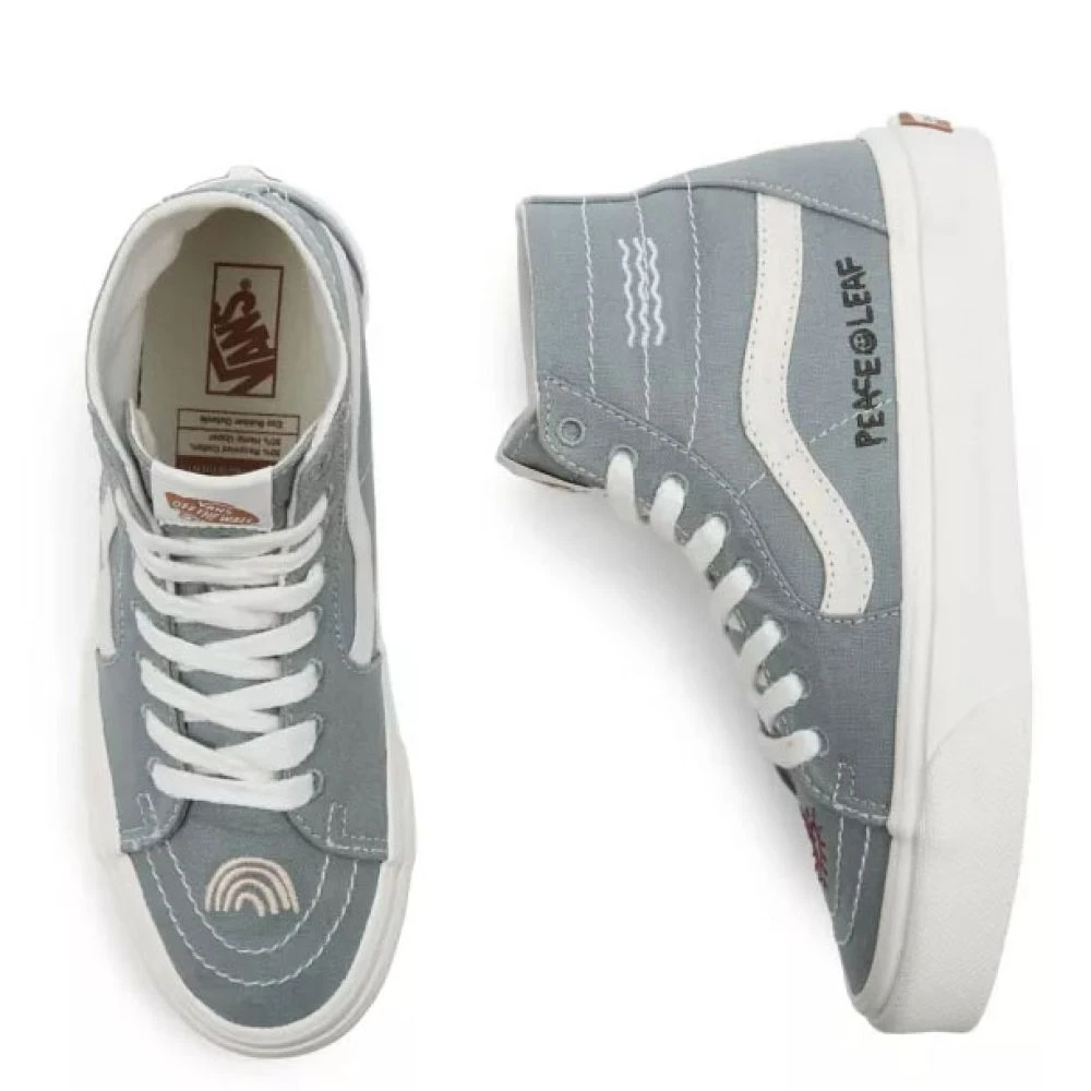 Vans Women's Eco Theory Sk8-Hi Tapered In Green Milieu/Marshmallow 3 Vans Women's Eco Theory Sk8-Hi Tapered In Green Milieu/Marshmallow - Image 3