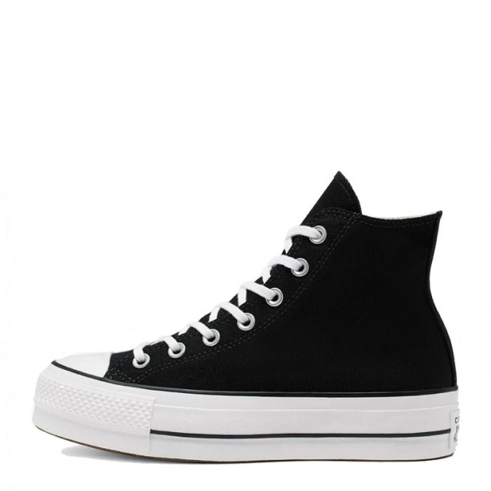 Converse Women's Chuck Taylor All Star Canvas Platform Hi In Black/White/White 2 Converse Women's Chuck Taylor All Star Canvas Platform Hi In Black/White/White - Image 2