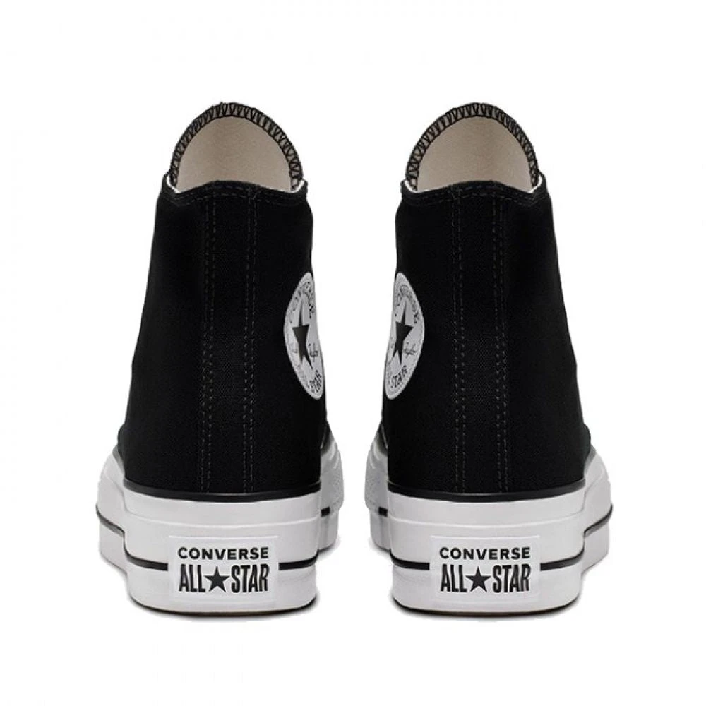 Converse Women's Chuck Taylor All Star Canvas Platform Hi In Black/White/White 5 Converse Women's Chuck Taylor All Star Canvas Platform Hi In Black/White/White - Image 5