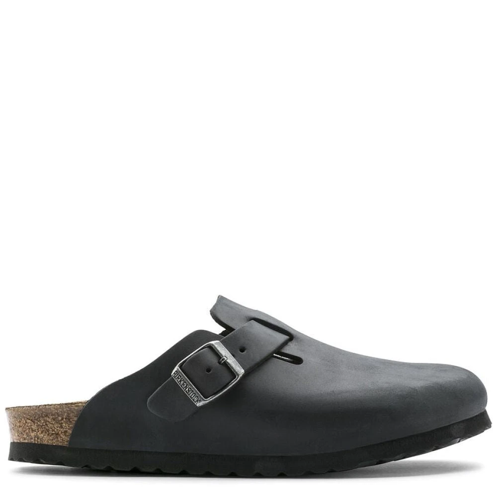 Birkenstock Women's Boston Oiled Leather In Black (Narrow Width) 1 Birkenstock Women's Boston Oiled Leather In Black (Narrow Width)