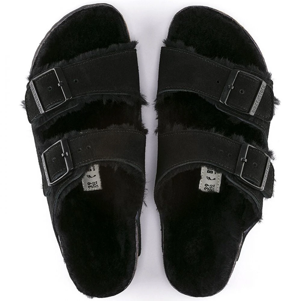 Birkenstock Arizona Shearling In Black 3 Birkenstock Arizona Shearling In Black - Image 3