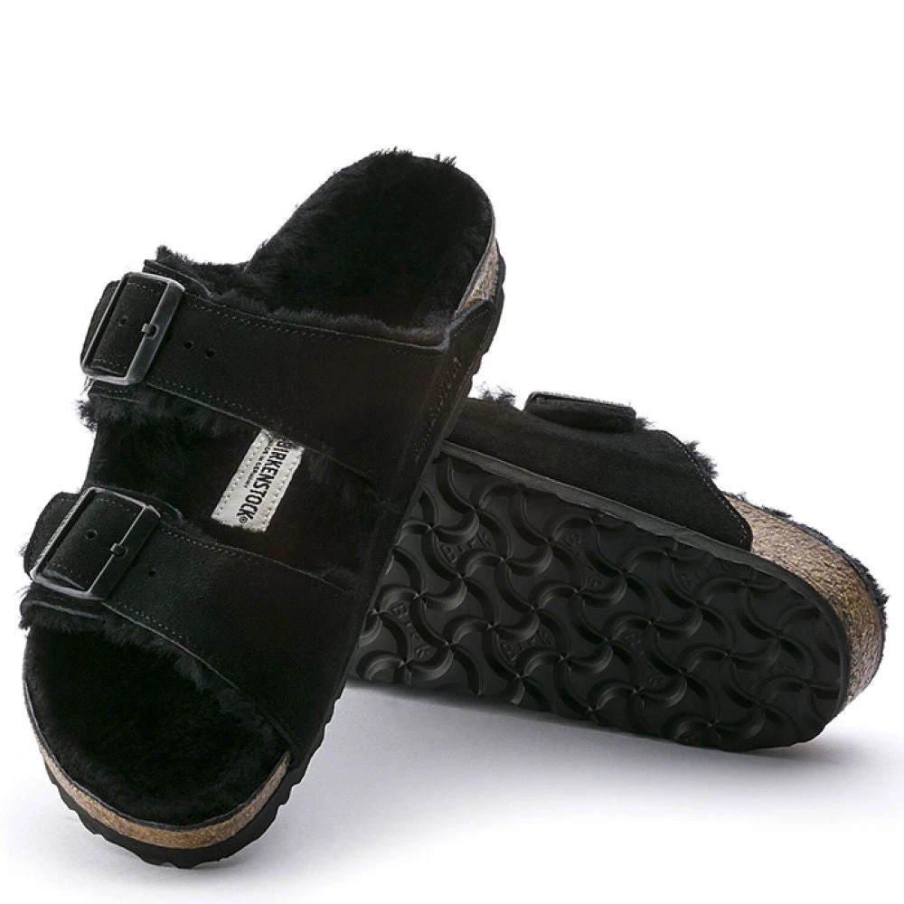 Birkenstock Arizona Shearling In Black (Narrow Width) 4 Birkenstock Arizona Shearling In Black (Narrow Width) - Image 4