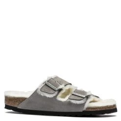Birkenstock Shop 30 Birkenstock Women's Arizona Shearling In Stone Coin
