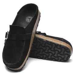 Birkenstock Buckley Suede Leather In Black (Narrow Width) -Birkenstock Shop BI 1017826 2073 3 1100x