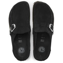 Birkenstock Buckley Suede Leather In Black (Narrow Width) -Birkenstock Shop BI 1017826 2073 4 1100x