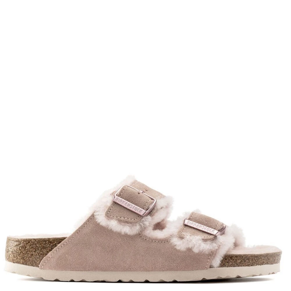 Birkenstock Women's Arizona Shearling In Light Rose 1 Birkenstock Women's Arizona Shearling In Light Rose