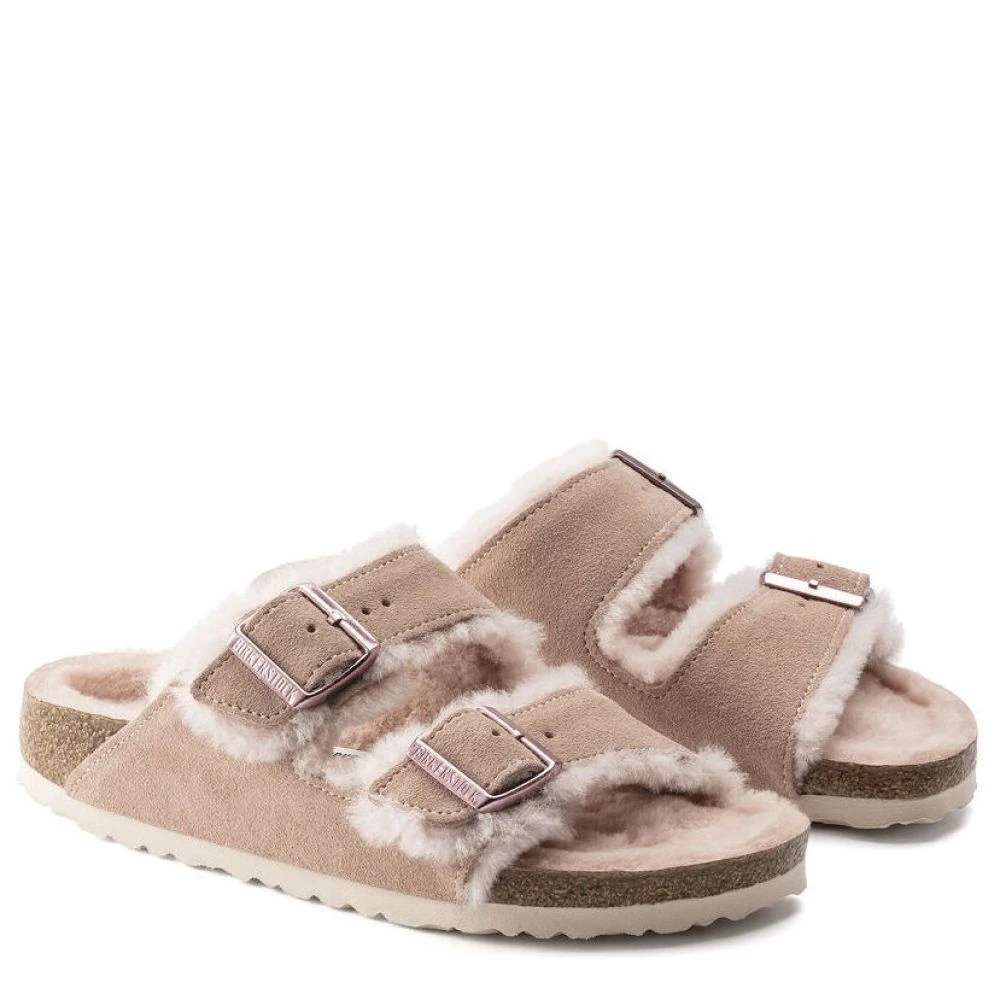 Birkenstock Women's Arizona Shearling In Light Rose 2 Birkenstock Women's Arizona Shearling In Light Rose - Image 2