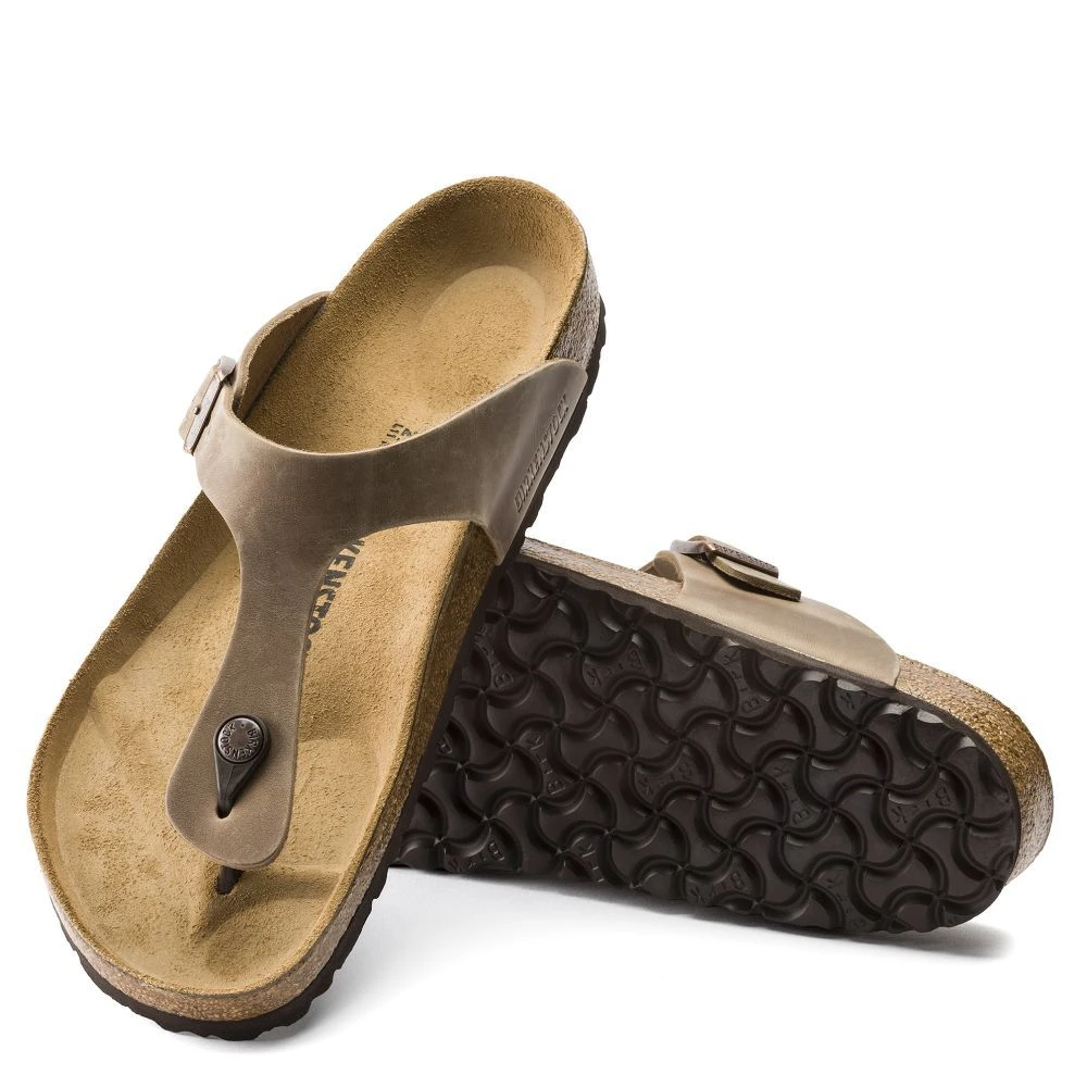 Birkenstock Women's Gizeh Oiled Leather In Tobacco Brown 3 Birkenstock Women's Gizeh Oiled Leather In Tobacco Brown - Image 3