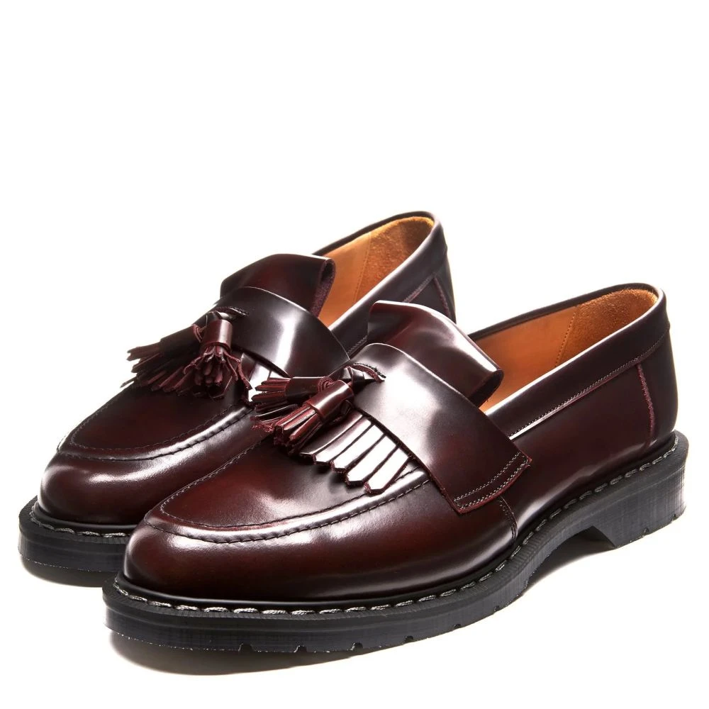 Solovair Tassel Loafer In Burgundy Rub-Off 3 Solovair Tassel Loafer In Burgundy Rub-Off - Image 3