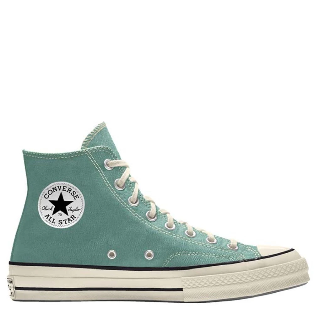 Converse Chuck 70 Hi Recycled RPET Canvas In Soft Juniper/Egret/Black 1 Converse Chuck 70 Hi Recycled RPET Canvas In Soft Juniper/Egret/Black
