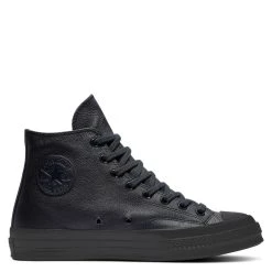 Converse Chuck 70 Hi Tonal Leather In Black/Black/Black