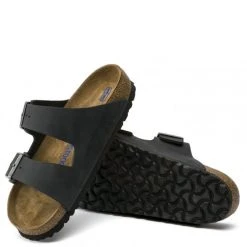 Birkenstock Women's Arizona Oiled Nubuck Leather In Black (Narrow Width) 9 Birkenstock Women's Arizona Oiled Nubuck Leather In Black (Narrow Width) -Birkenstock Shop a r arizona 752483 4 1100x