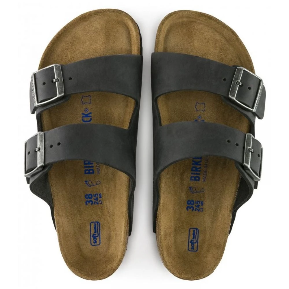 Birkenstock Women's Arizona Oiled Nubuck Leather In Black (Narrow Width) 3 Birkenstock Women's Arizona Oiled Nubuck Leather In Black (Narrow Width) - Image 3