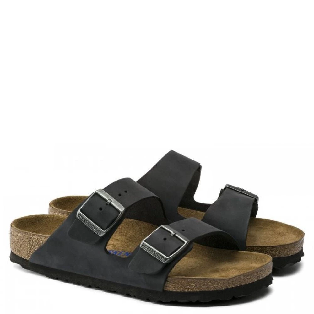 Birkenstock Women's Arizona Oiled Nubuck Leather In Black (Narrow Width) 2 Birkenstock Women's Arizona Oiled Nubuck Leather In Black (Narrow Width) - Image 2