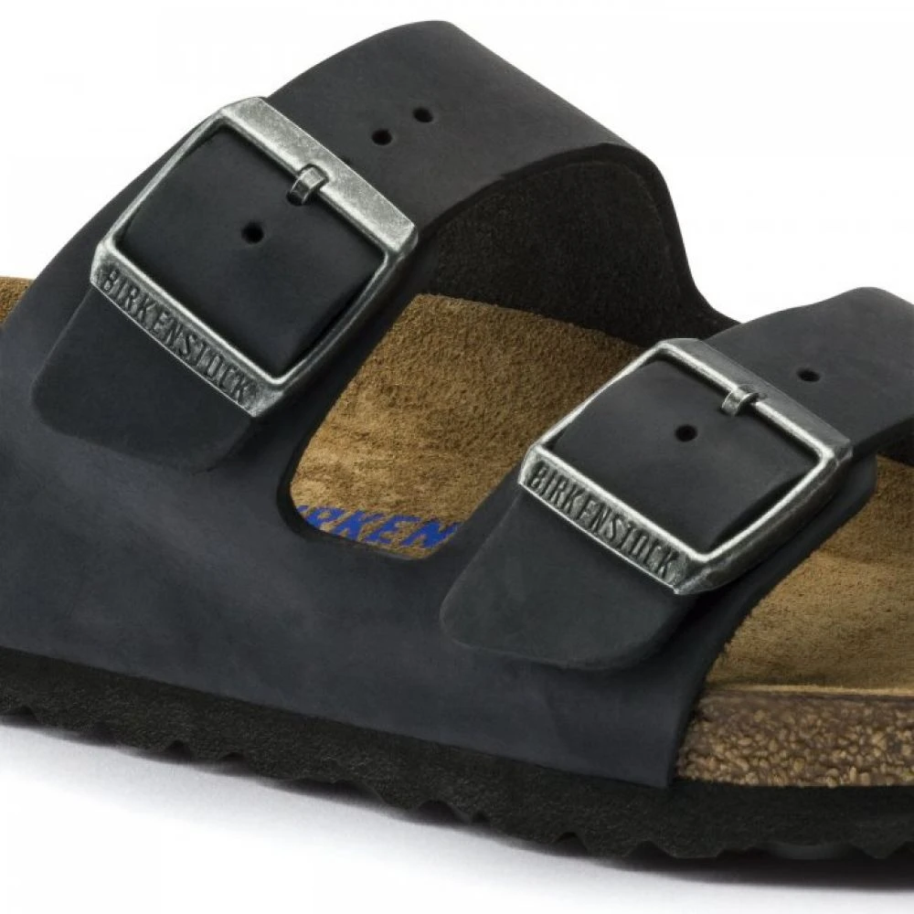Birkenstock Women's Arizona Oiled Nubuck Leather In Black (Narrow Width) 6 Birkenstock Women's Arizona Oiled Nubuck Leather In Black (Narrow Width) - Image 6