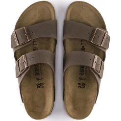 Birkenstock Arizona Birkibuc In Mocha (Narrow Width) 7 Birkenstock Arizona Birkibuc In Mocha (Narrow Width) -Birkenstock Shop b i birkenstock arizona birko flor mocha 151183 4 1100x