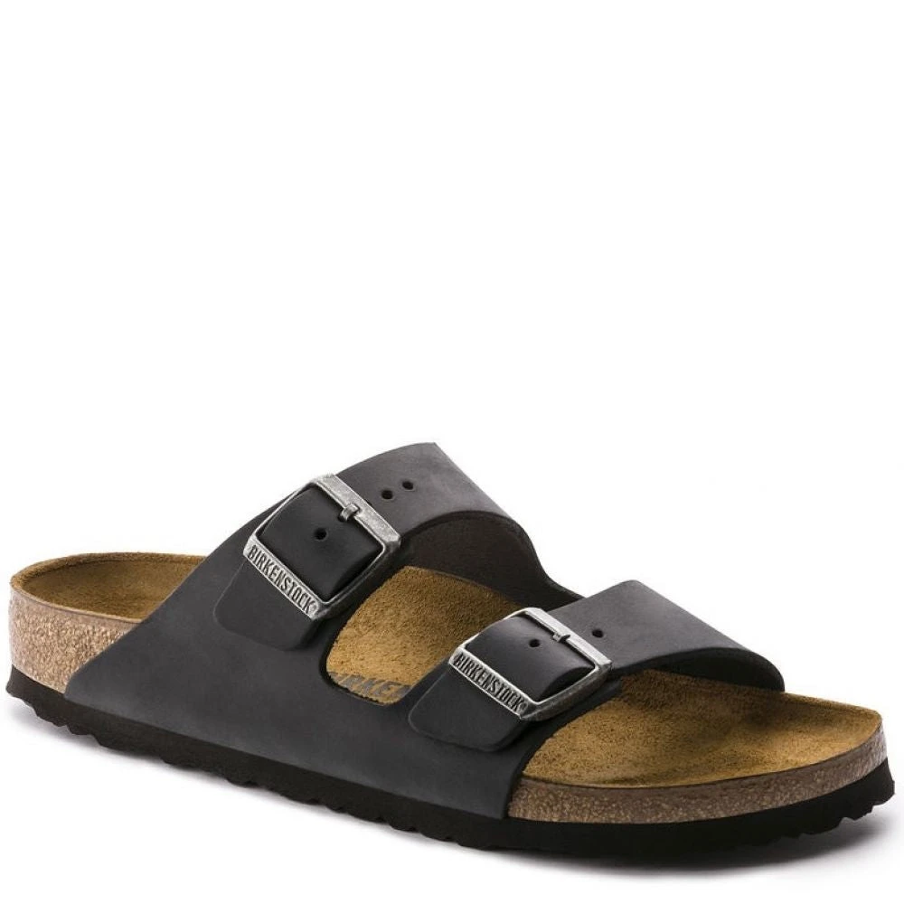 Birkenstock Arizona Oiled Leather In Black 2 Birkenstock Arizona Oiled Leather In Black - Image 2