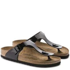 Birkenstock Gizeh Birko-Flor Patent In Black 6 Birkenstock Gizeh Birko-Flor Patent In Black -Birkenstock Shop b i birkenstock birko flor patent black 43663 3 1100x