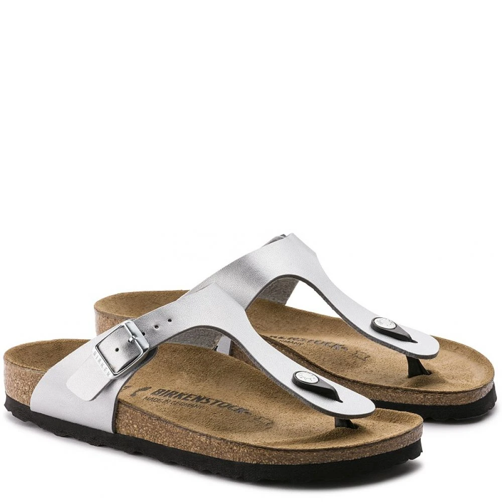 Birkenstock Gizeh Birko-Flor In Silver 4 Birkenstock Gizeh Birko-Flor In Silver - Image 4
