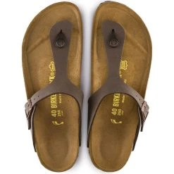 Birkenstock Gizeh Birko-Flor In Nubuck Mocha (Narrow Width) -Birkenstock Shop b i birkenstock gizeh birko flor nubuck 4 1 1100x