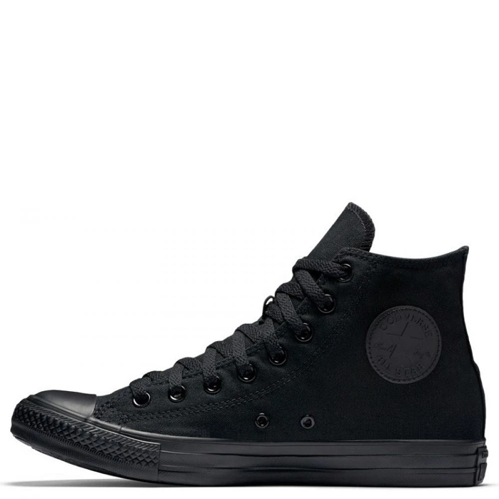 Converse Chuck Taylor All Star Mono Canvas High Top In Black Monochrome 2 Converse Chuck Taylor All Star Mono Canvas High Top In Black Monochrome - Image 2