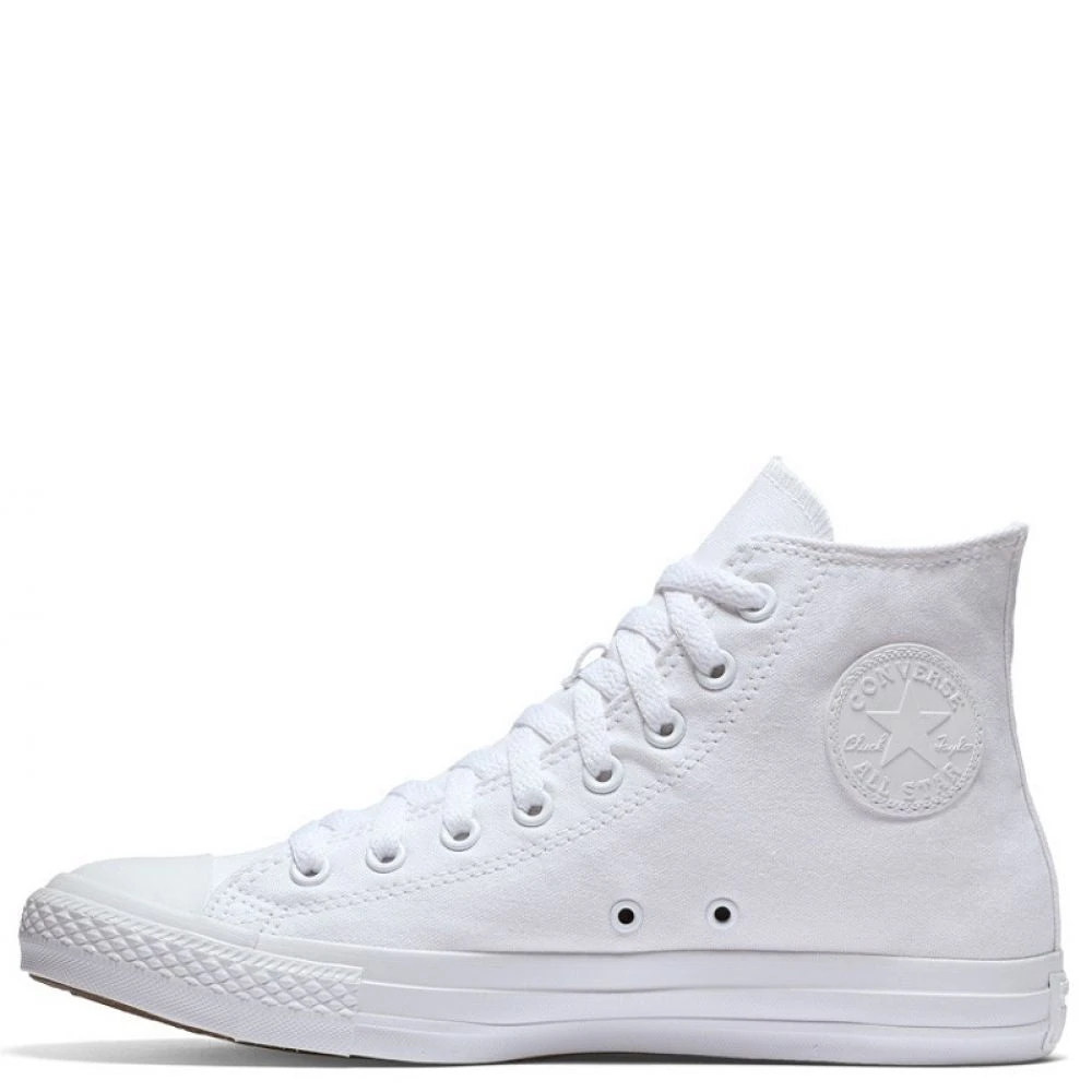 Converse Chuck Taylor All Star Mono Canvas High Top In White Monochrome 2 Converse Chuck Taylor All Star Mono Canvas High Top In White Monochrome - Image 2