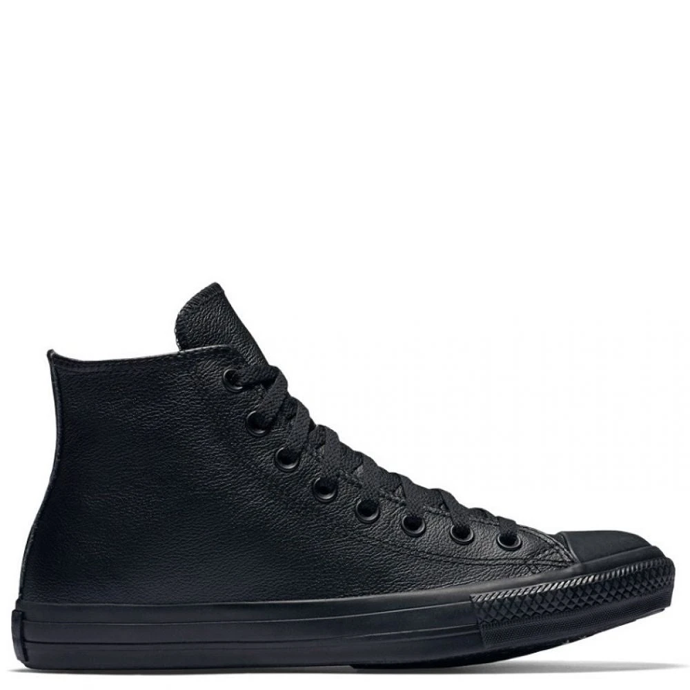 Converse Chuck Taylor All Star Mono Leather High Top In Black Monochrome 1 Converse Chuck Taylor All Star Mono Leather High Top In Black Monochrome