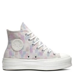 Converse Women's Chuck Taylor All Star Lift Platform Hi Inked In Egret/Gravel/Lt Arctic Pink