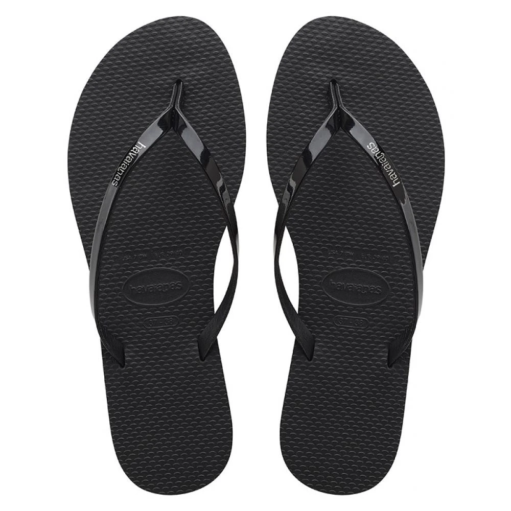 Havaianas Women's You Metallic Flip Flop BK In Black 1 Havaianas Women's You Metallic Flip Flop BK In Black