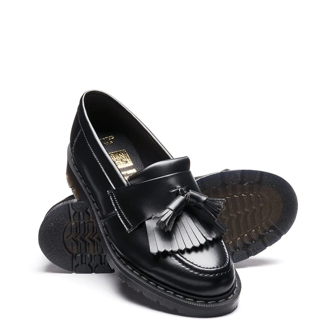 Solovair Vegan Tassel Loafer In Black Hi-Shine 3 Solovair Vegan Tassel Loafer In Black Hi-Shine - Image 3