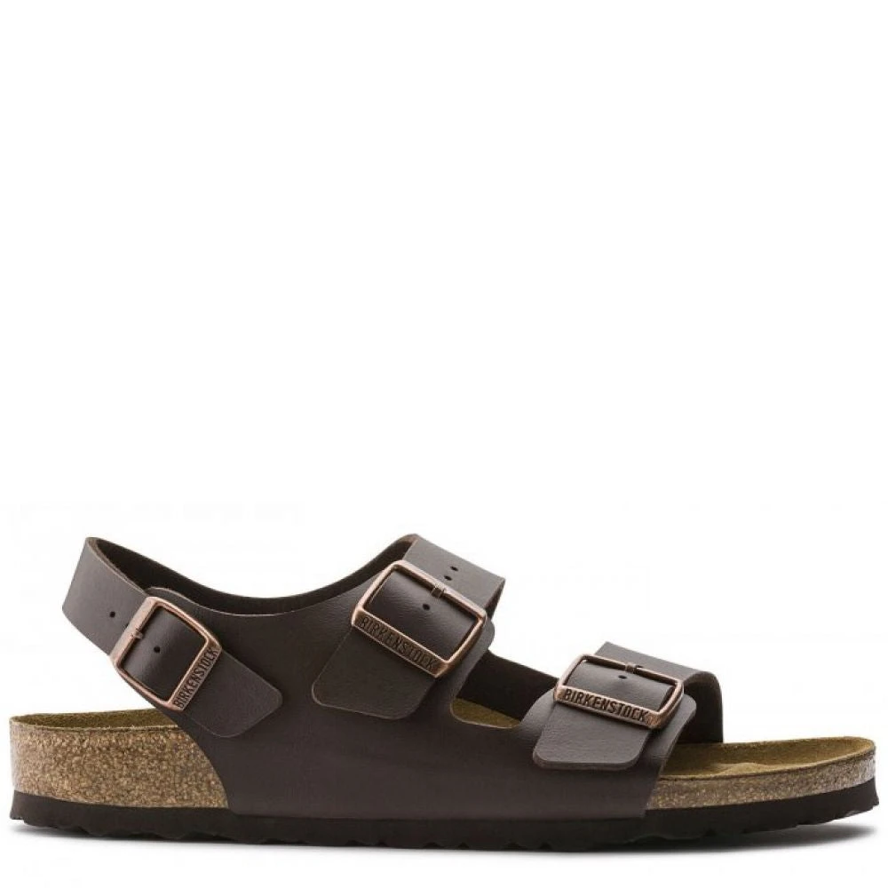 Birkenstock Milano Birko-Flor In Dark Brown 1 Birkenstock Milano Birko-Flor In Dark Brown