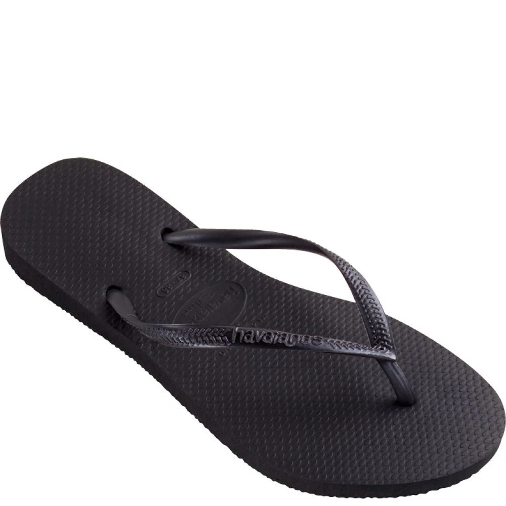 Havaianas Women's Slim Flip Flop In Black 2 Havaianas Women's Slim Flip Flop In Black - Image 2