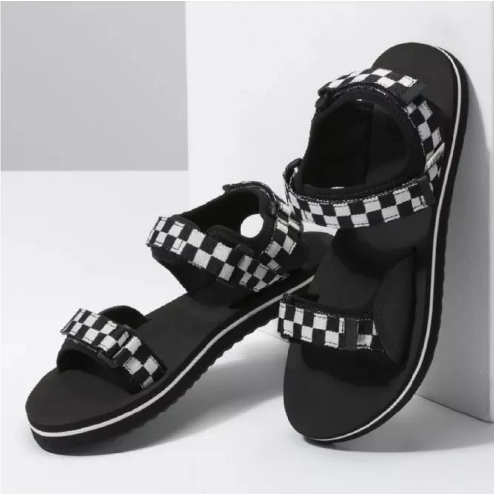 Vans Women's Checkerboard Tri-Lock In Black/White 2 Vans Women's Checkerboard Tri-Lock In Black/White - Image 2